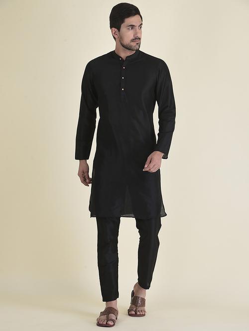men solid kurta botton ethnic wear set - 21078887 - Very Small Image - 1