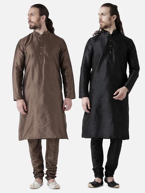 men set of 2 kurta bottom set - 21078933 - Very Small Image - 1