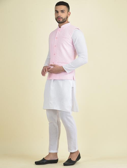 men embroidered kurta botton with nehru jacket - 21078961 - Very Small Image - 1