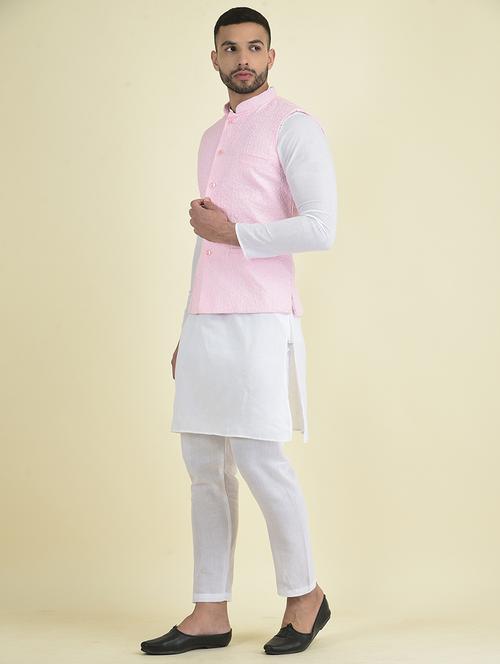 men cotton kurta pyjama with nehru jacket - 21078964 - Very Small Image - 1