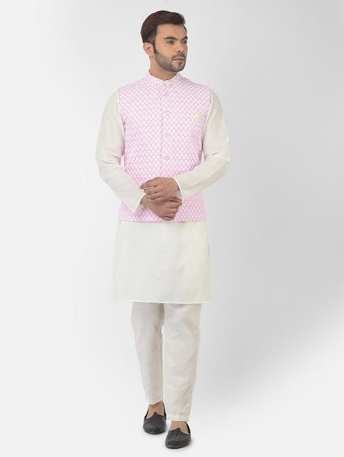 men long sleeve kurta botton with jacket - 21079134 - Very Small Image - 1