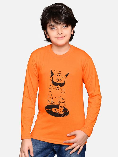 orange cotton blend tshirt - 21081903 - Very Small Image - 1