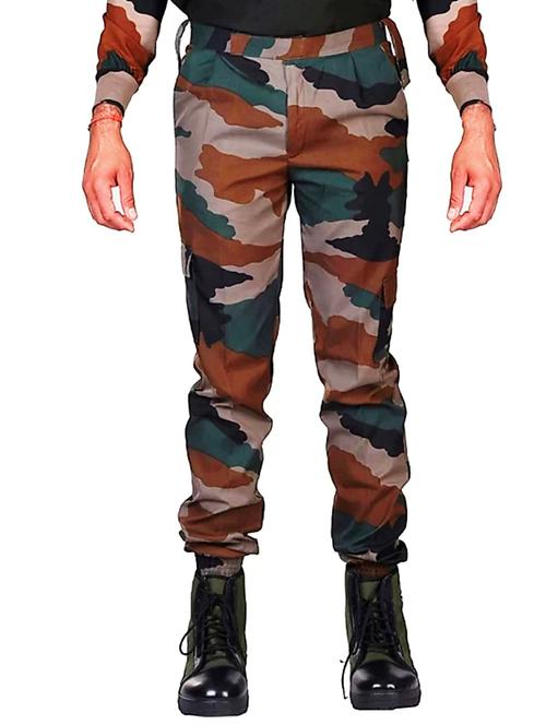 men mid-rise camouflage cargos casual trouser - 21082010 - Very Small Image - 1