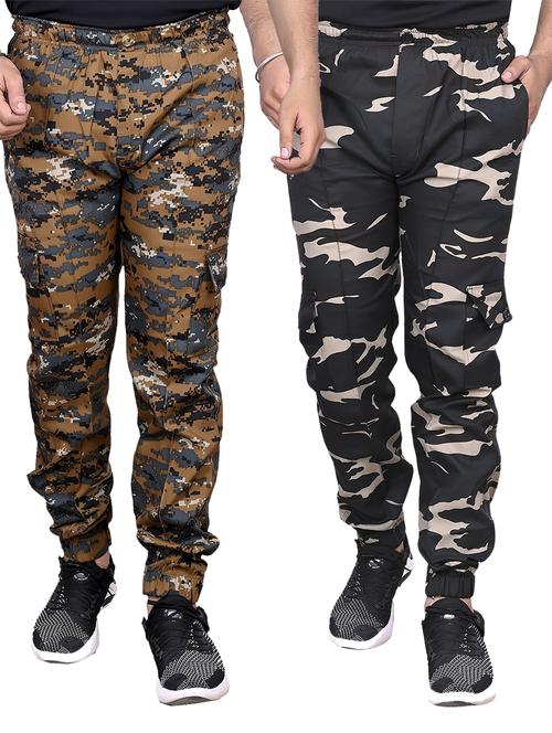 men mid-rise set of 2 camouflage cargos casual trouser - 21082017 - Very Small Image - 1