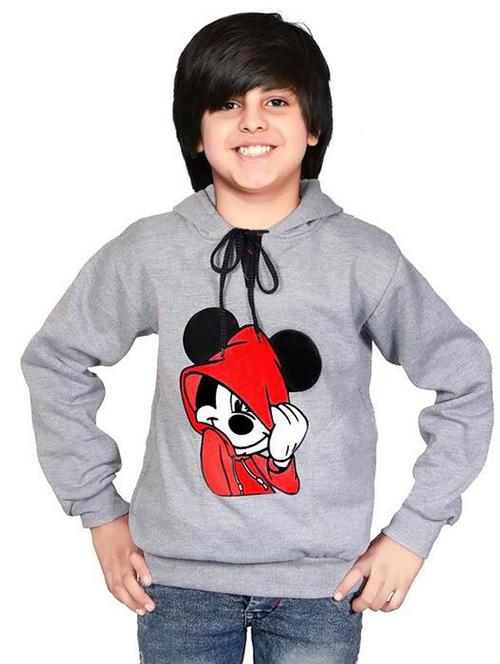 grey cotton blend chest print sweatshirt - 21083162 - Very Small Image - 1