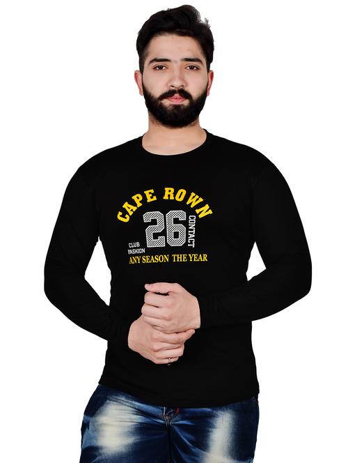 men round neck front printed t-shirt - 21083258 - Very Small Image - 1