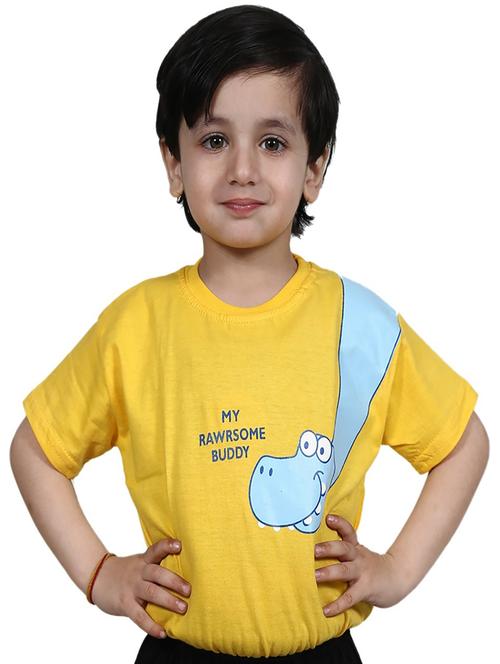 yellow cotton blend tshirt - 21083272 - Very Small Image - 1