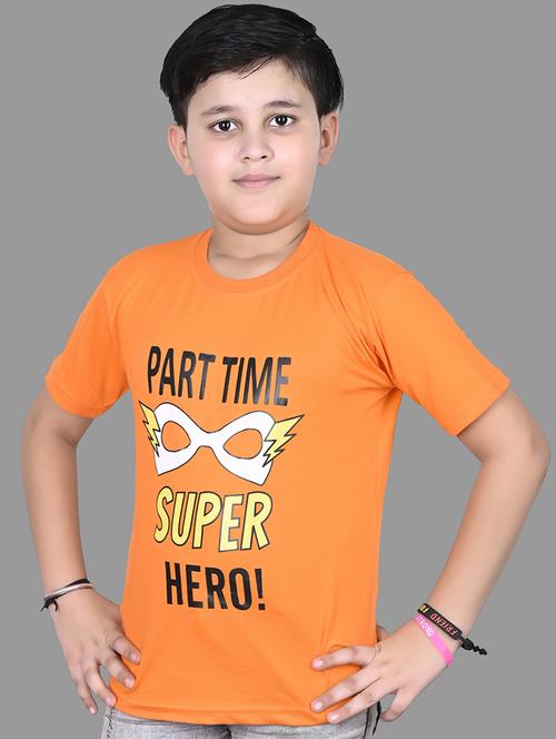 orange cotton blend tshirt - 21083402 - Very Small Image - 1