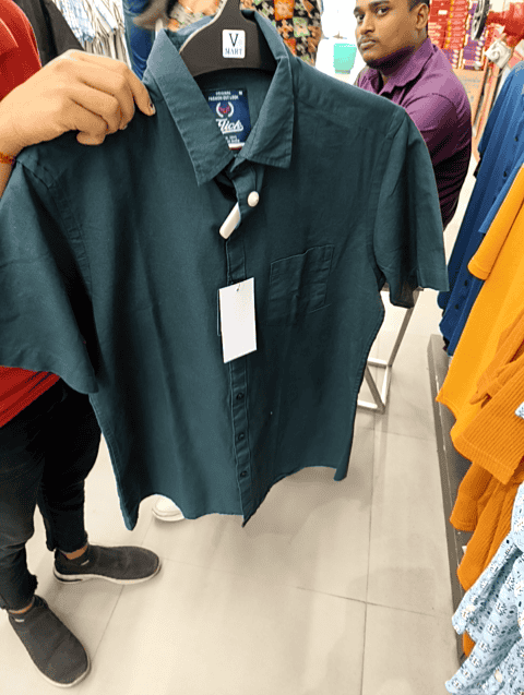 dark green poly cotton casual shirt - 21092608 - Very Small Image - 1