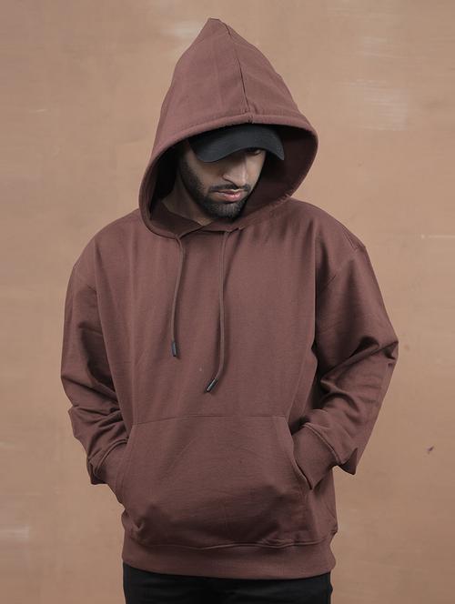 men plain hood neck sweatshirt - 21092981 - Very Small Image - 1