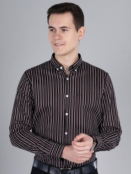 men striped cotton casual shirt - 21093000 - Very Small Image - 1