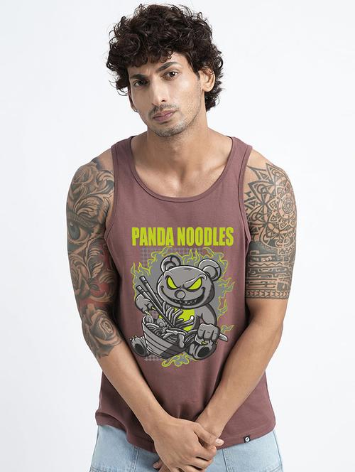 men graphic printed cotton vest - 21093125 - Very Small Image - 1
