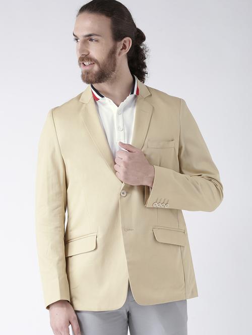 men solid single breasted casual blazer - 21093909 - Very Small Image - 1