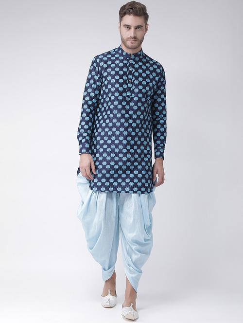 men long sleeve dhoti kurta set - 21094036 - Very Small Image - 1