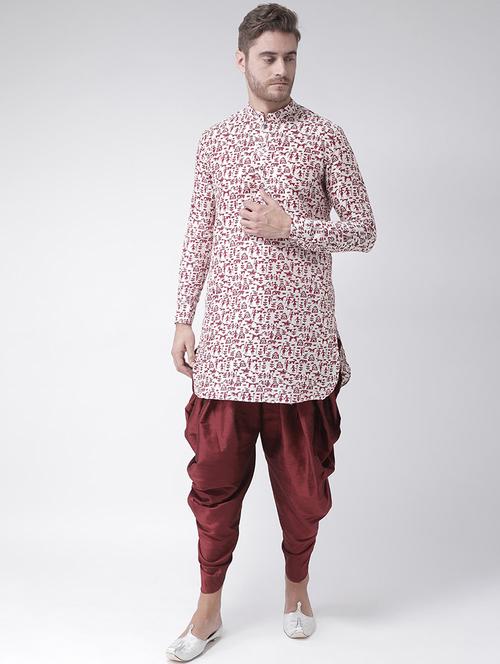 men long sleeve dhoti kurta set - 21094064 - Very Small Image - 1