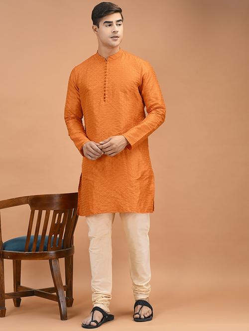 men long sleeve kurta churidar set - 21094159 - Very Small Image - 1