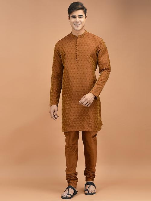 men long sleeve kurta churidar set - 21094163 - Very Small Image - 1