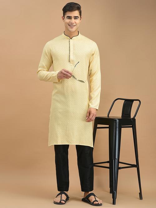 men long sleeved kurta pyjama set - 21094194 - Very Small Image - 1
