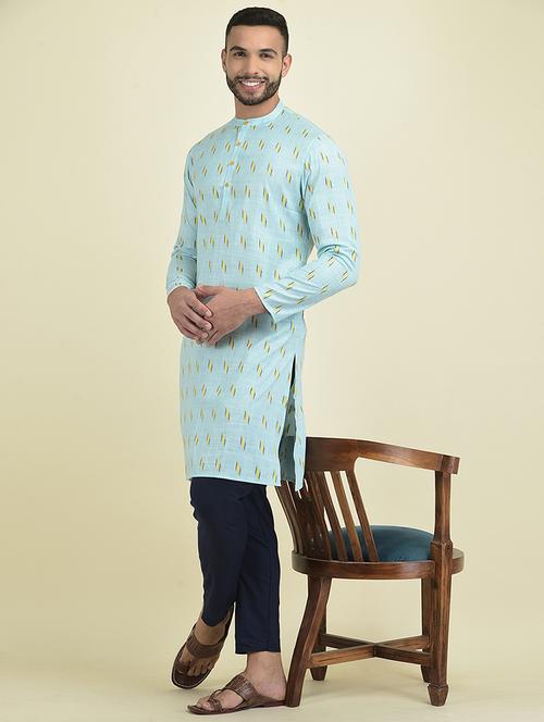 men long sleeved kurta pyjama set - 21094255 - Very Small Image - 1