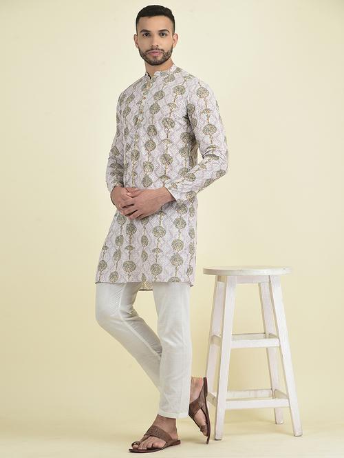 men embroidered kurta pyjama set - 21094304 - Very Small Image - 1