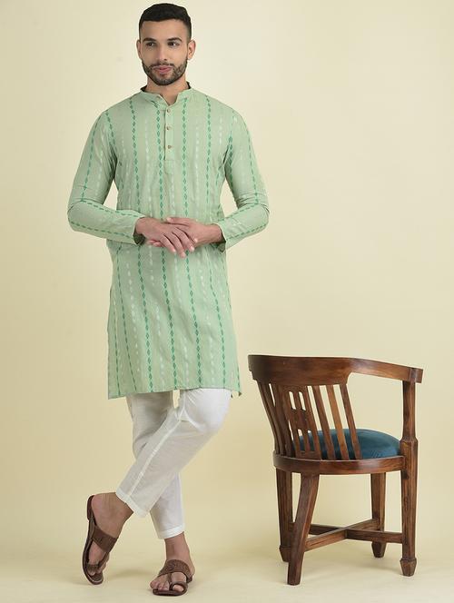 men mandarin neck kurta pyjama set - 21094326 - Very Small Image - 1