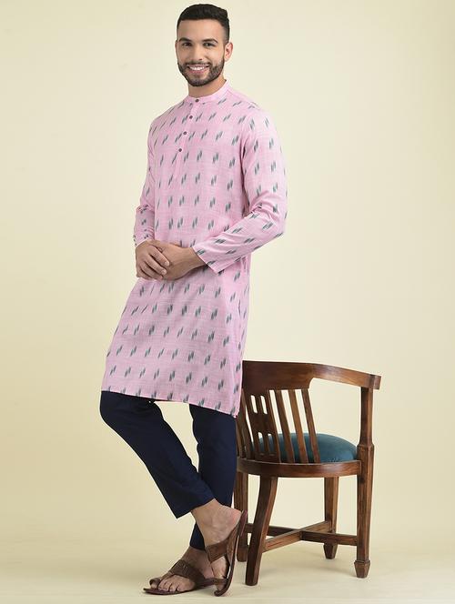 men long sleeved kurta pyjama set - 21094531 - Very Small Image - 1