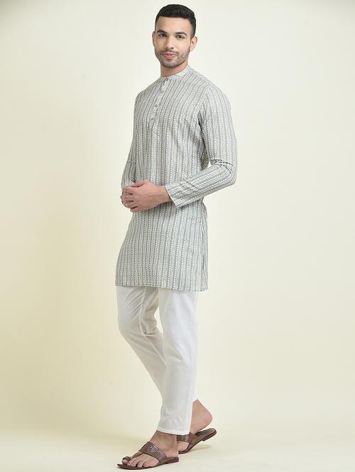 men printed kurta pyjama set - 21094534 - Very Small Image - 1