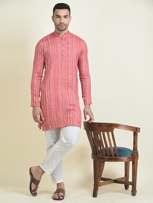 men printed kurta pyjama set - 21094554 - Very Small Image - 1