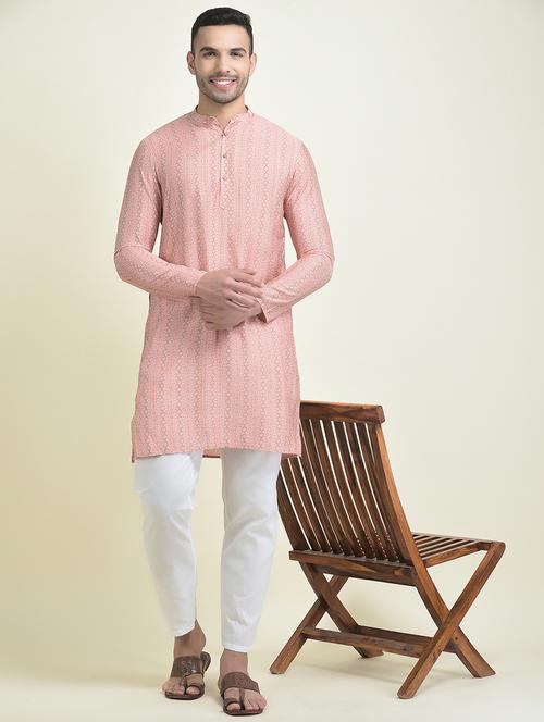 men long sleeved kurta pyjama set - 21094557 - Very Small Image - 1