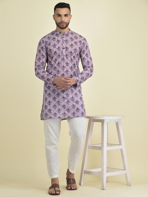 men embroidered kurta pyjama set - 21094584 - Very Small Image - 1