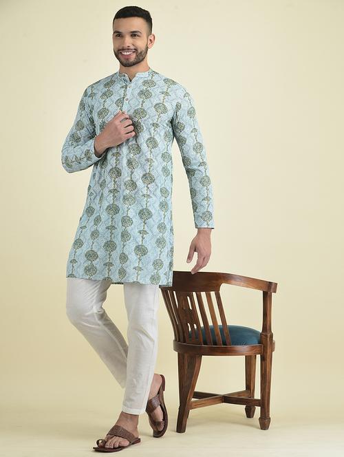 men printed kurta pyjama set - 21094593 - Very Small Image - 1
