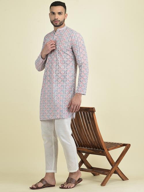 multi georgette kurta pyjama ethnic wear set - 21094621 - Very Small Image - 1