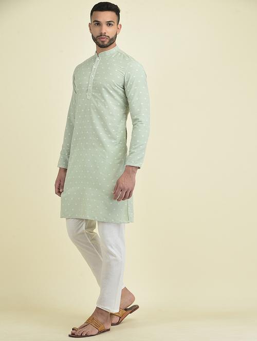 men long sleeved kurta pyjama set - 21094661 - Very Small Image - 1