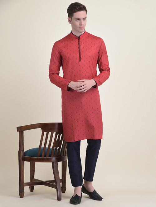men long sleeve kurta pyjama set - 21094741 - Very Small Image - 1