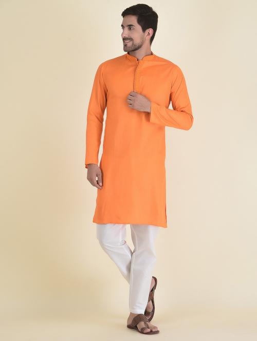 men solid kurta & trouser set - 21094807 - Very Small Image - 1