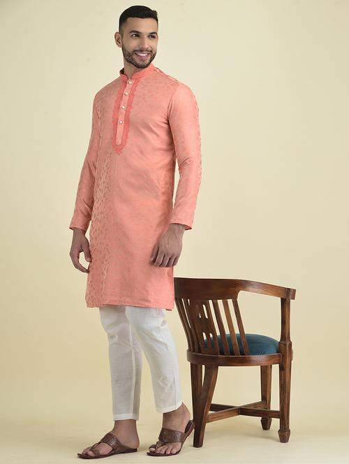 men long sleeved kurta pyjama set - 21094821 - Very Small Image - 1
