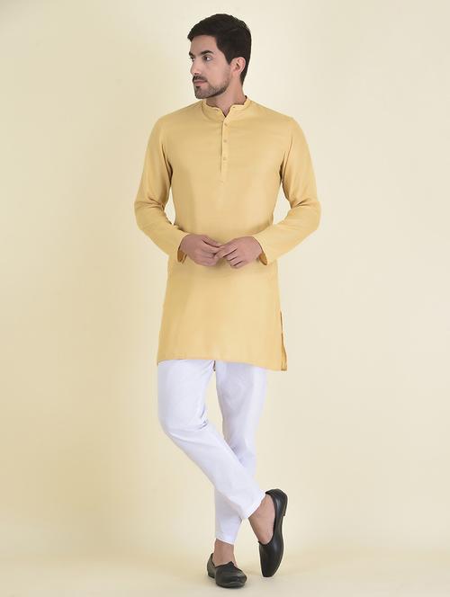 men long sleeve kurta pyjama set - 21094932 - Very Small Image - 1