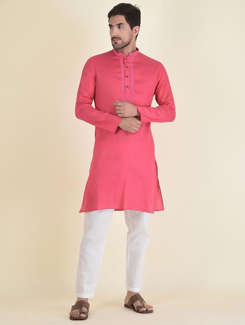 men long sleeve kurta pyjama set - 21094956 - Very Small Image - 1