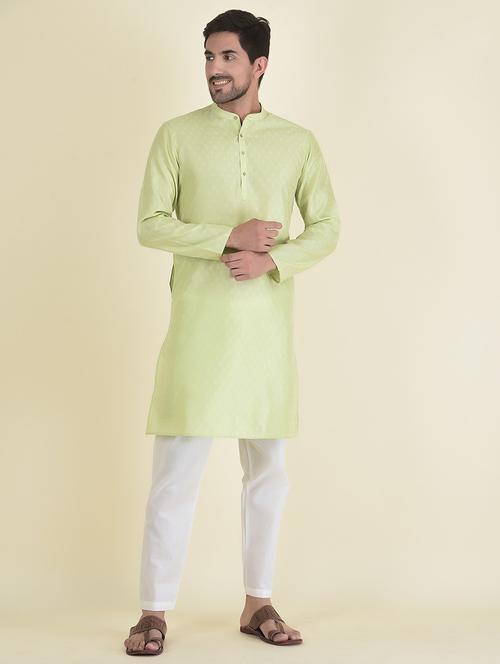 men long sleeve kurta pyjama set - 21094983 - Very Small Image - 1