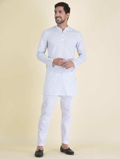 men long sleeve kurta pyjama set - 21094991 - Very Small Image - 1