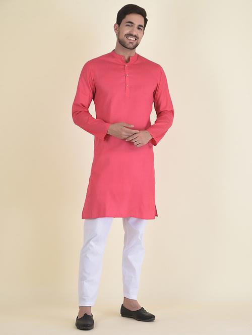 men long sleeved kurta pyjama set - 21095006 - Very Small Image - 1