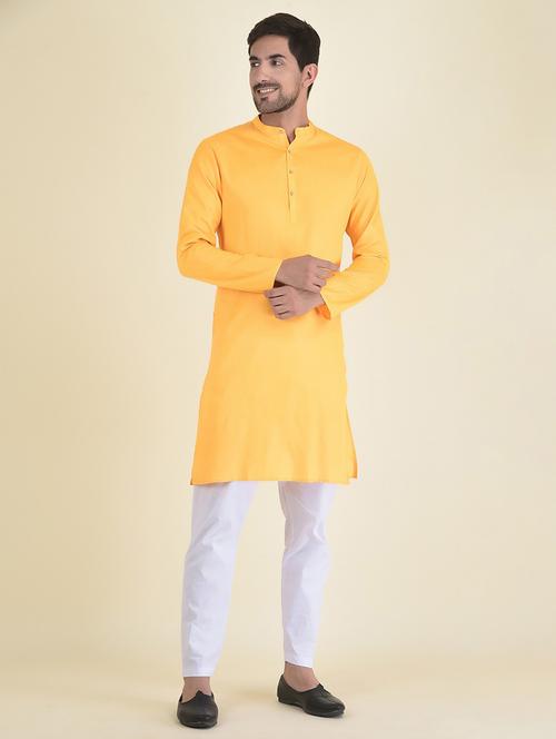 men long sleeved kurta pyjama set - 21095009 - Very Small Image - 1