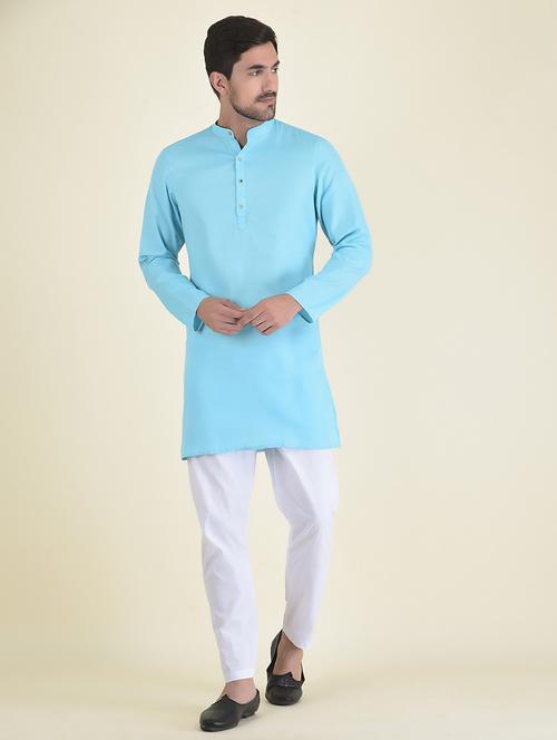men solid kurta pyjama set - 21095016 - Very Small Image - 1