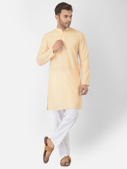 men long sleeve kurta pyjama set - 21095063 - Very Small Image - 1