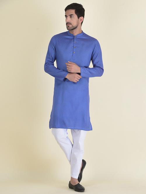 men long sleeve kurta pyjama set - 21095065 - Very Small Image - 1