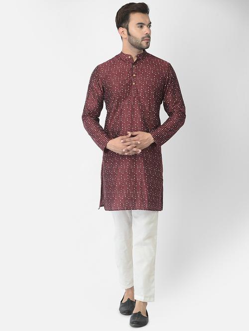 men printed kurta & trouser set - 21095147 - Very Small Image - 1