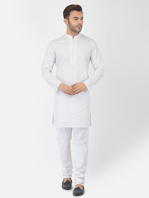 men printed kurta churidar set - 21095161 - Very Small Image - 1