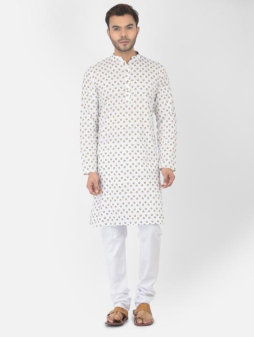 men printed kurta churidar ethnic wear set - 21095190 - Very Small Image - 1