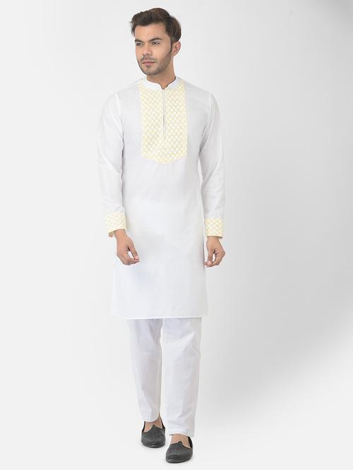 men embroidered kurta with trouser set - 21095384 - Very Small Image - 1