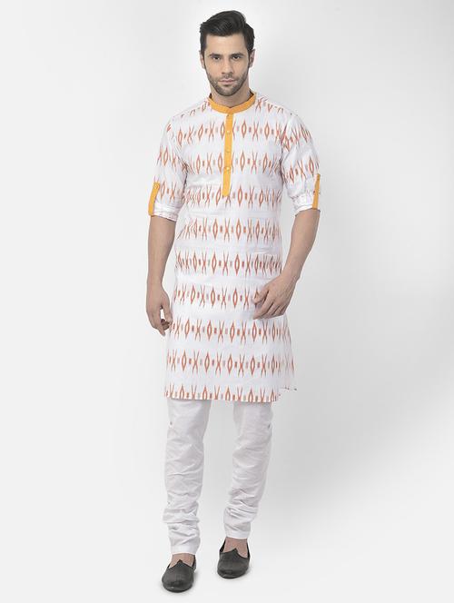 men long sleeves kurta churidar set - 21095413 - Very Small Image - 1